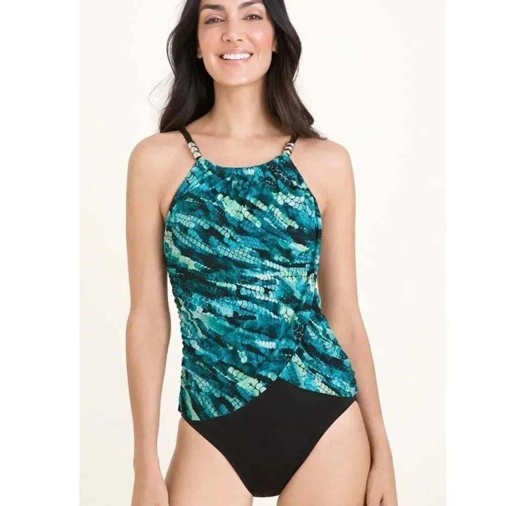 Magicsuit Black/Multi Aquarius Lisa One-piece sz 10